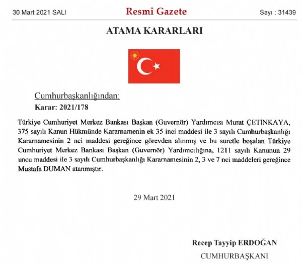 Merkez Bankası'nda bayrak değişimi!